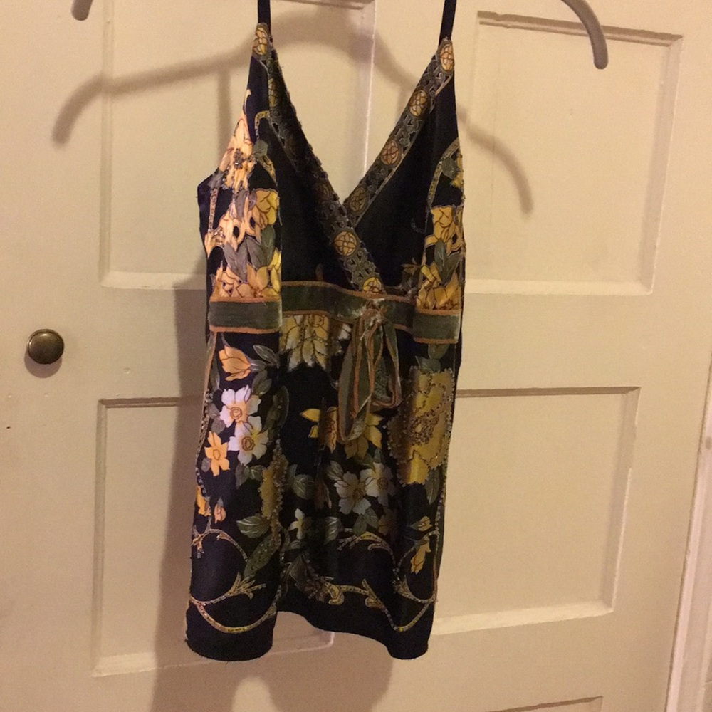 Camisole - ornate with velvet and beads